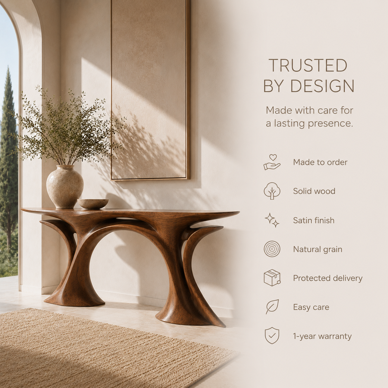 Caldera Organic Hall Console Table - product image 09