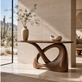 Soren Rounded Wood Console Table - main view