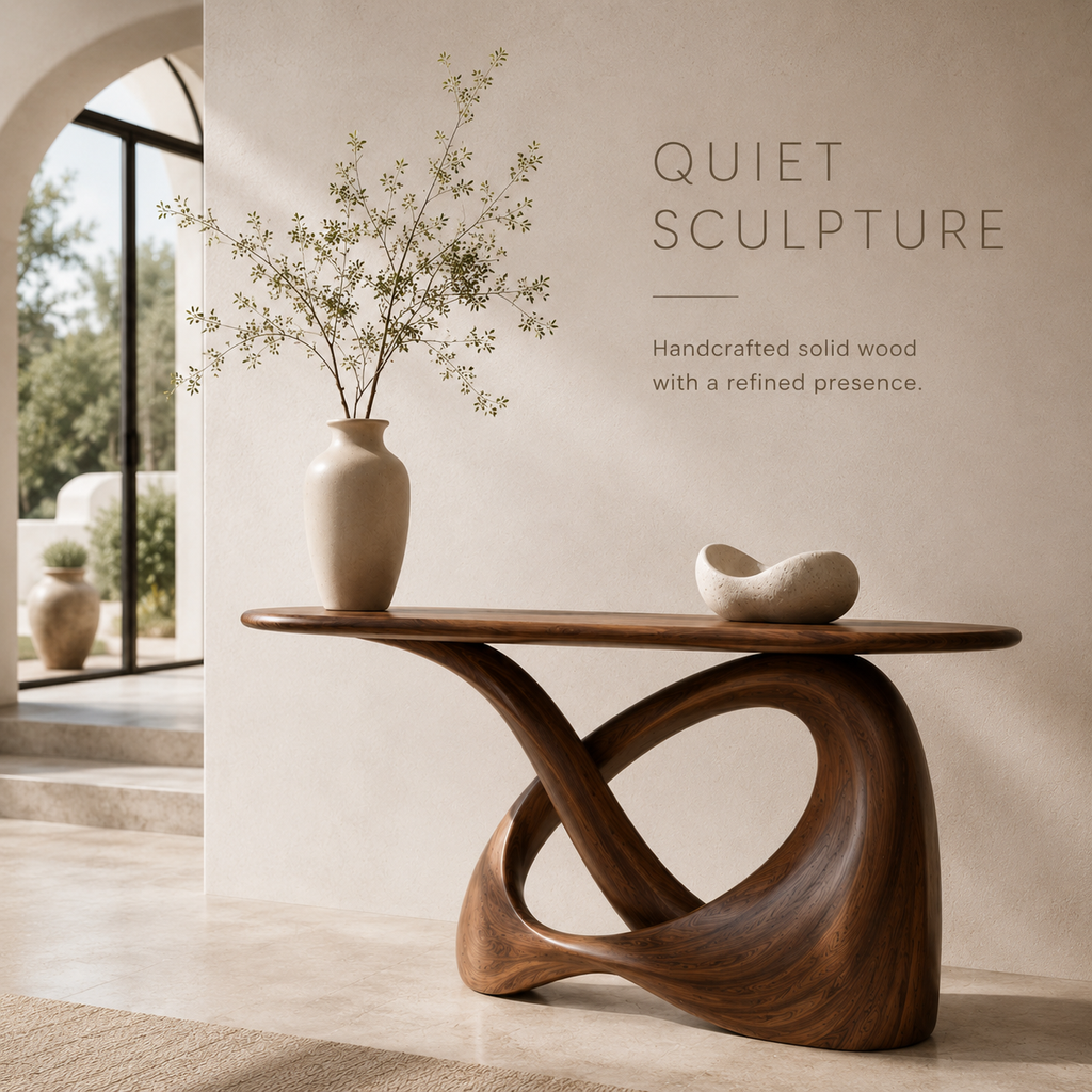 Soren Rounded Wood Console Table - product image 02