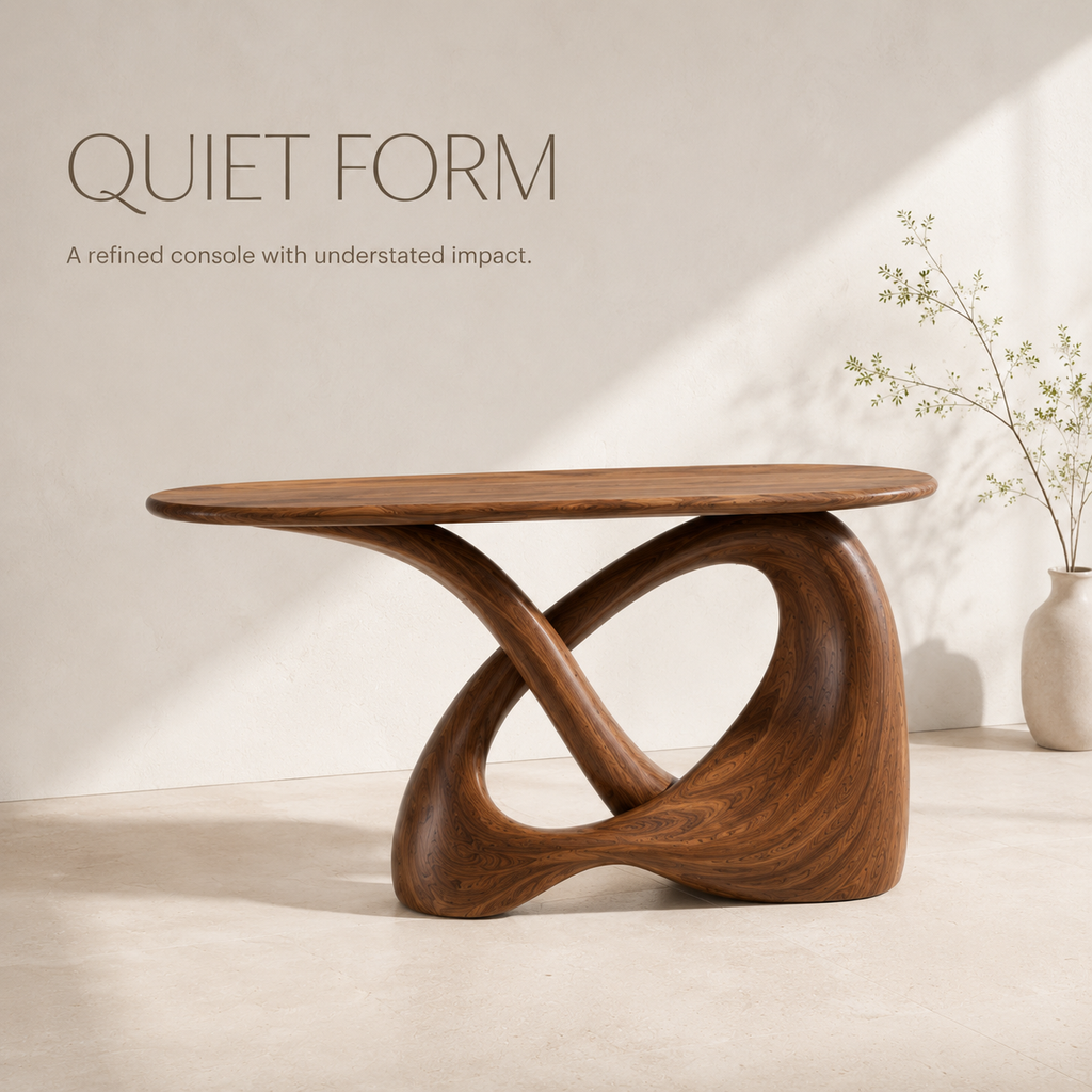 Soren Rounded Wood Console Table - product image 03