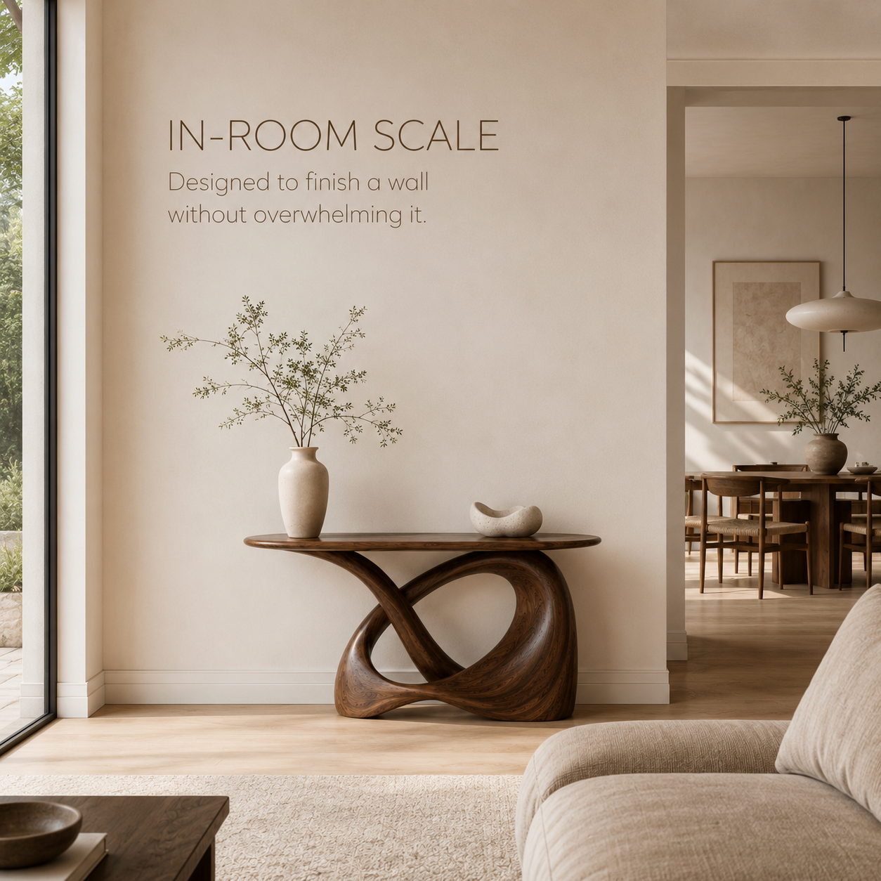 Soren Rounded Wood Console Table - product image 04