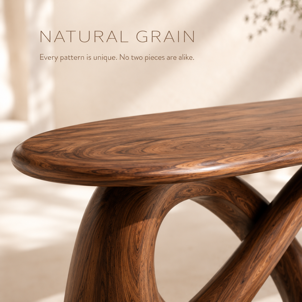 Soren Rounded Wood Console Table - product image 05
