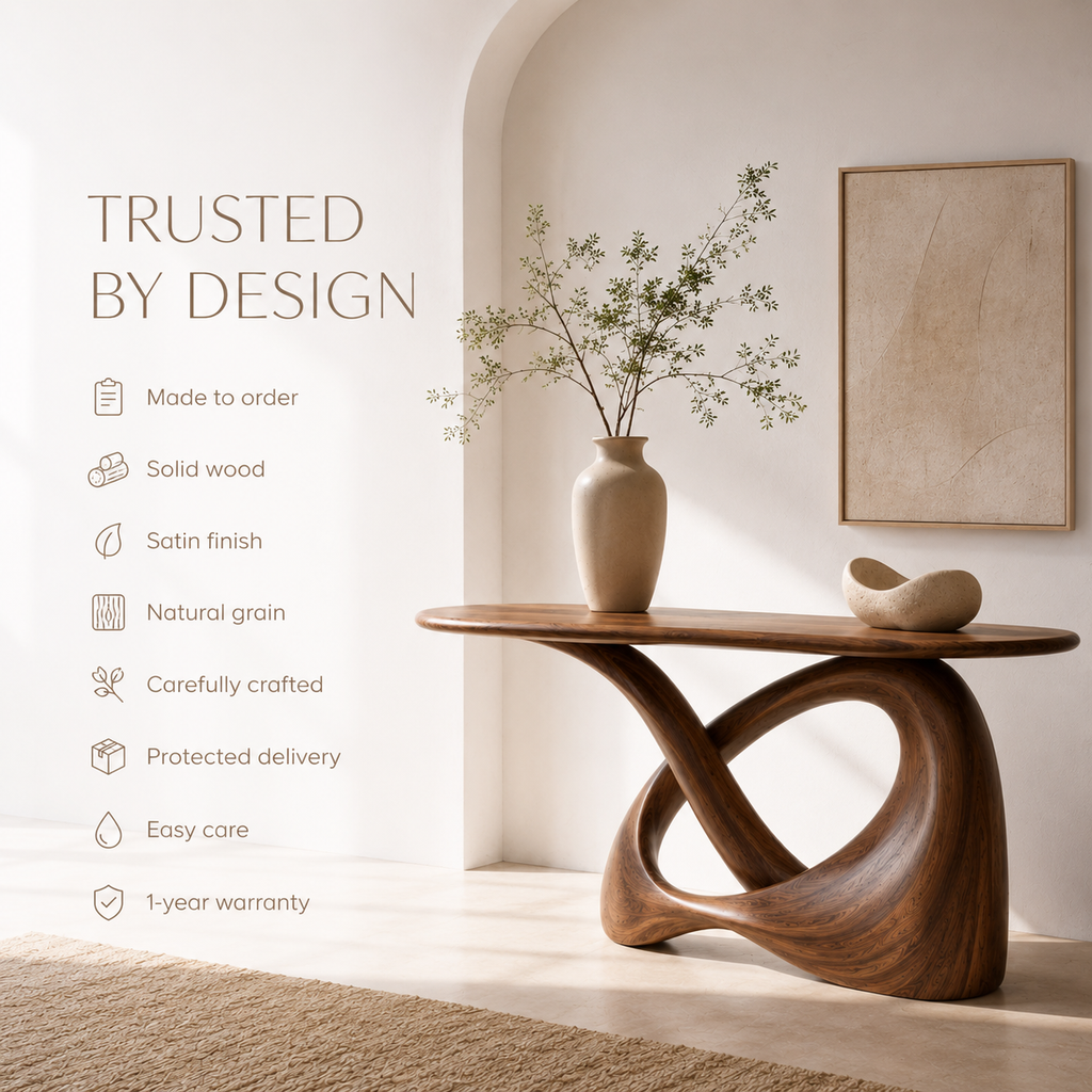 Soren Rounded Wood Console Table - product image 09