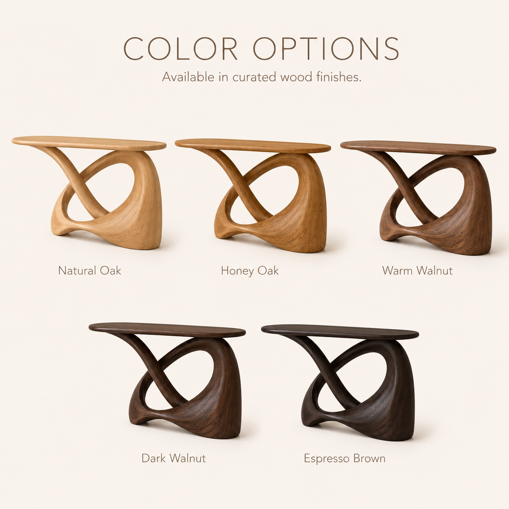 Soren Rounded Wood Console Table - product image 10