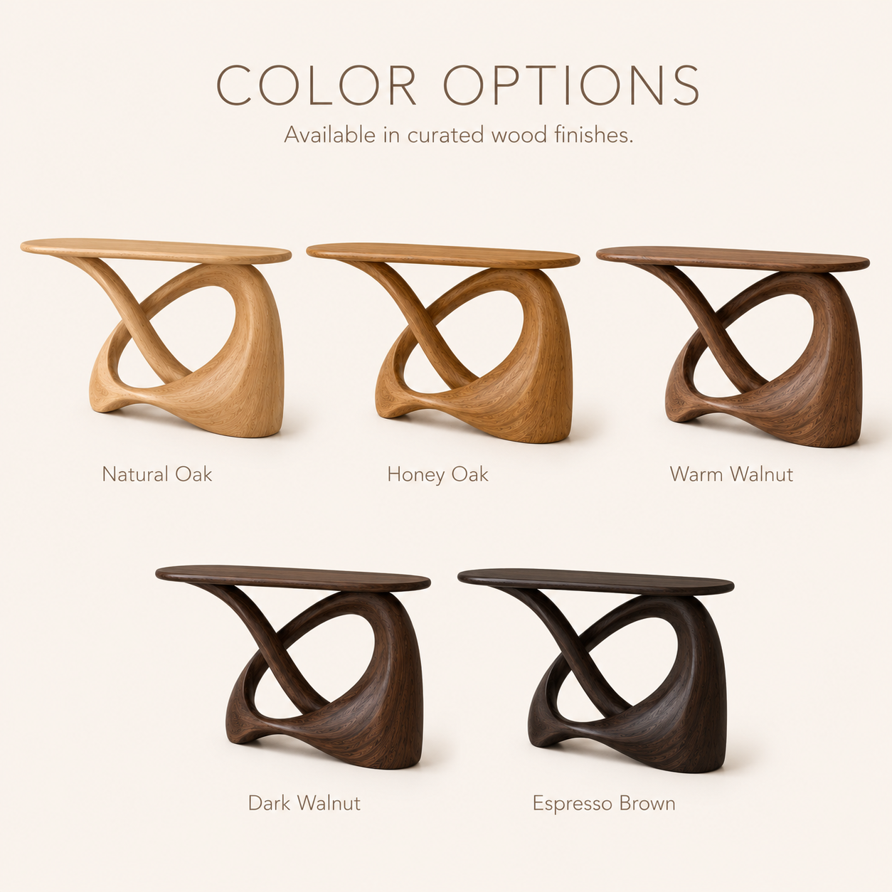 Soren Rounded Wood Console Table - product image 10