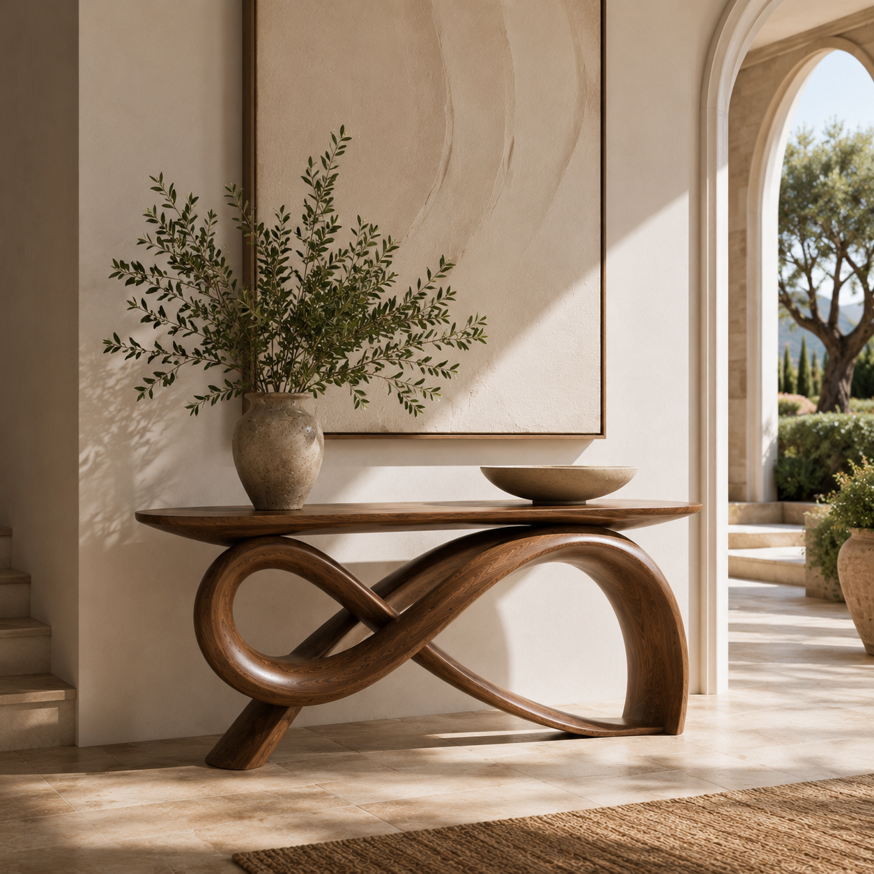 Nolan Arc Entry Console Table - main view