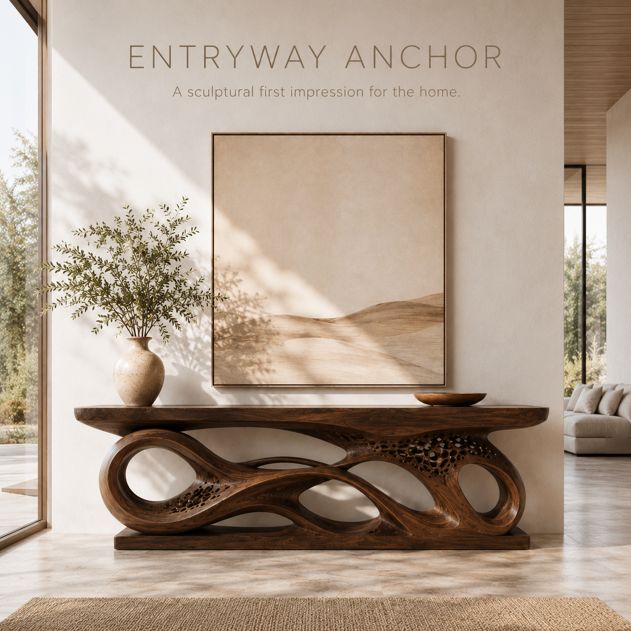 Liora Warm Walnut Console Table - product image 02