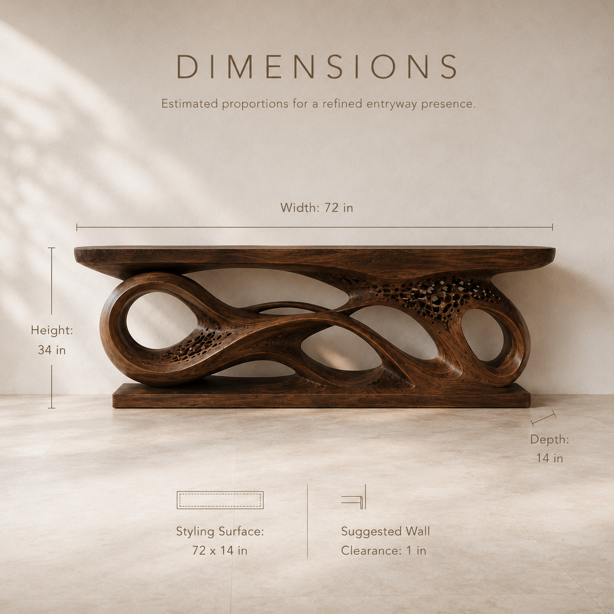 Liora Warm Walnut Console Table - product image 08