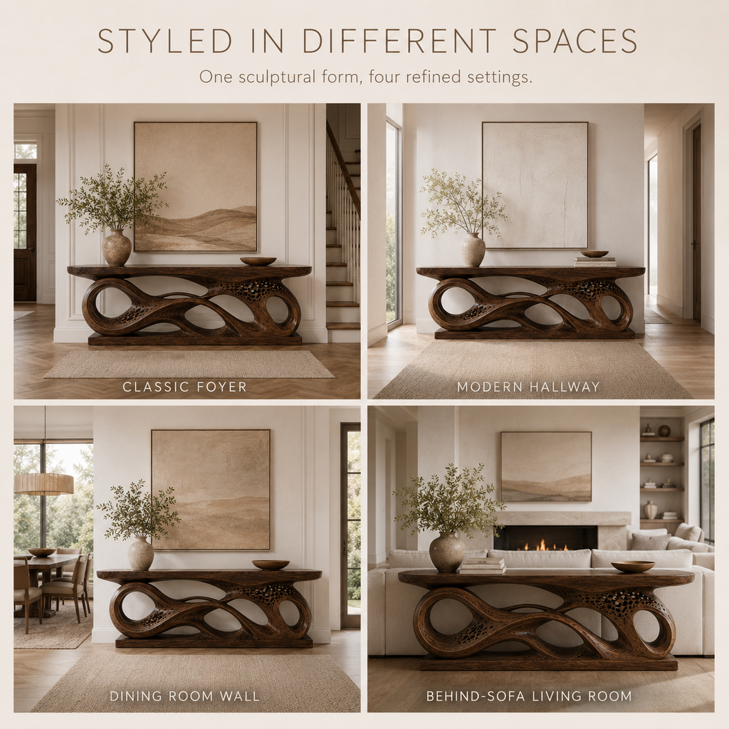 Liora Warm Walnut Console Table - product image 10