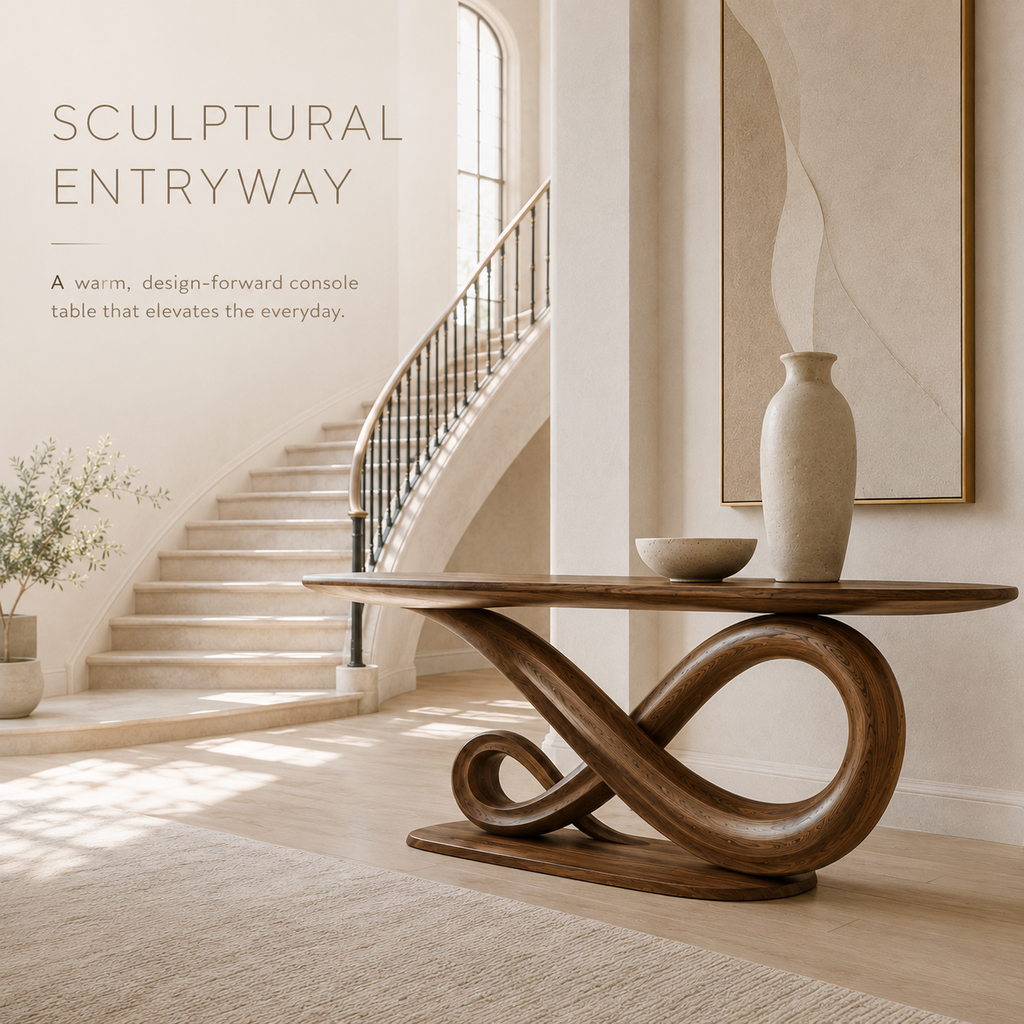 Brielle Sculpted Hall Console Table - product image 02