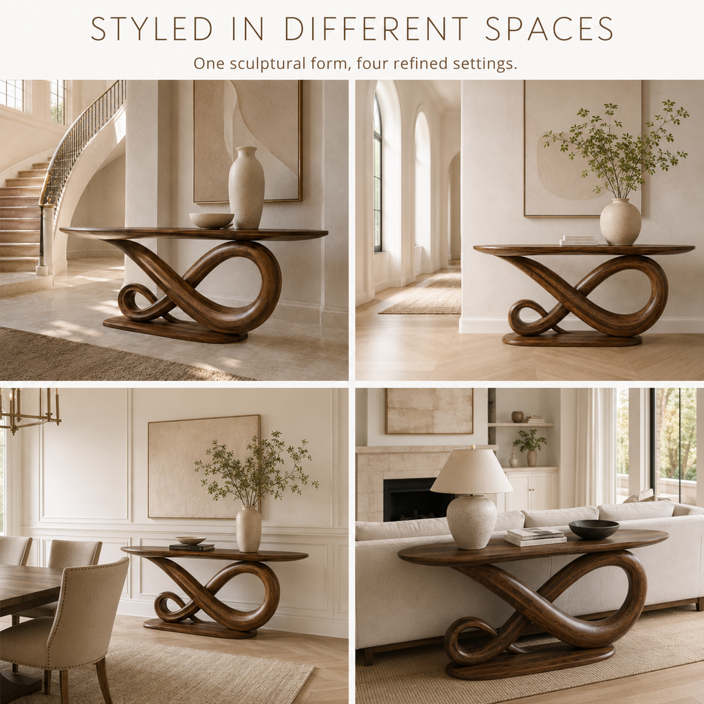 Brielle Sculpted Hall Console Table - product image 11