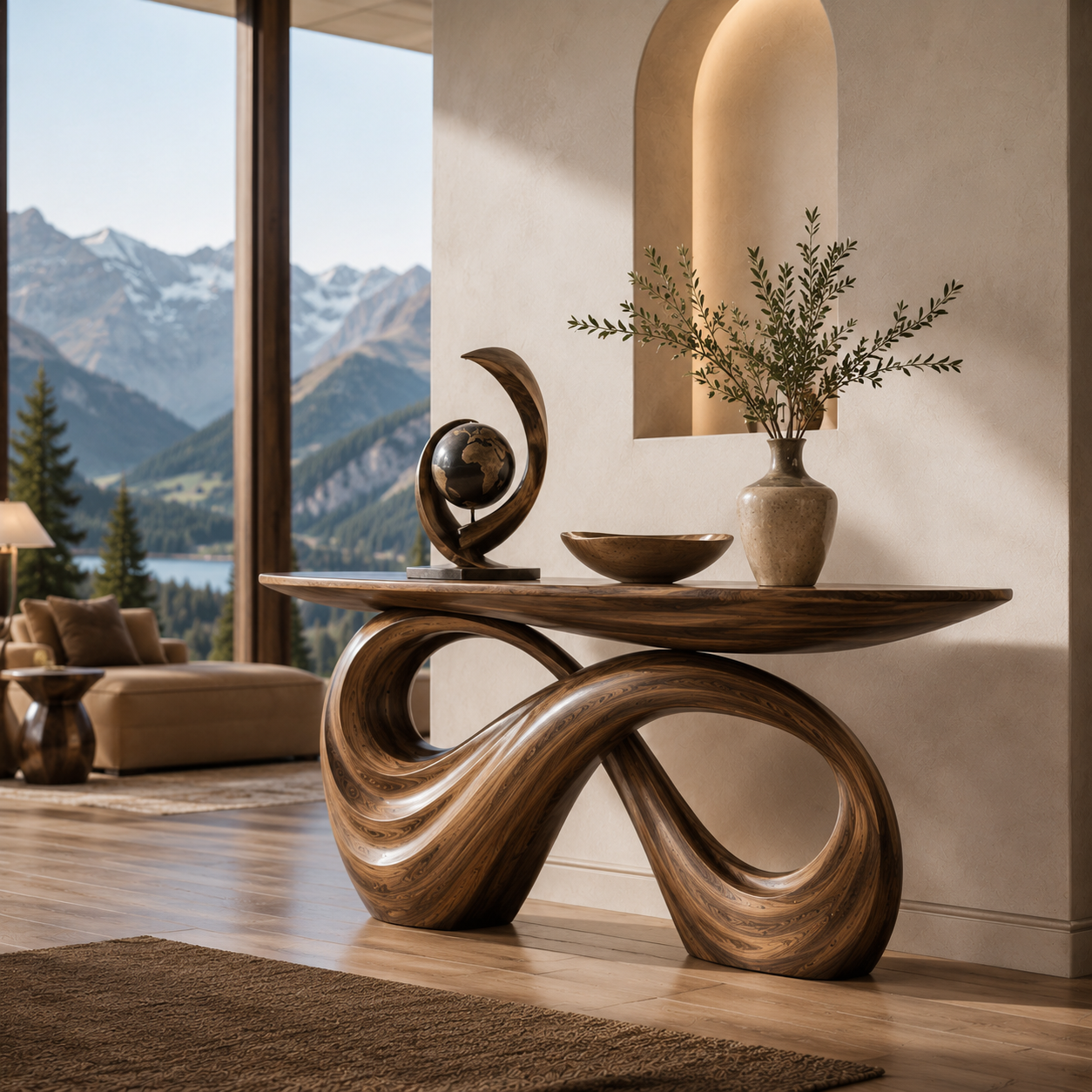Orin Organic Modern Console Table - main view