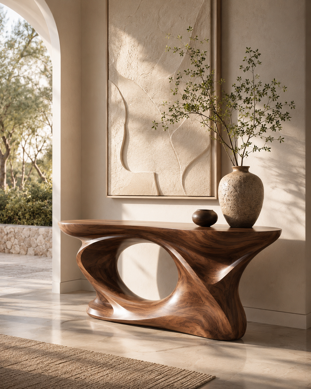Selene Rounded Foyer Console Table - Design 204 - main view