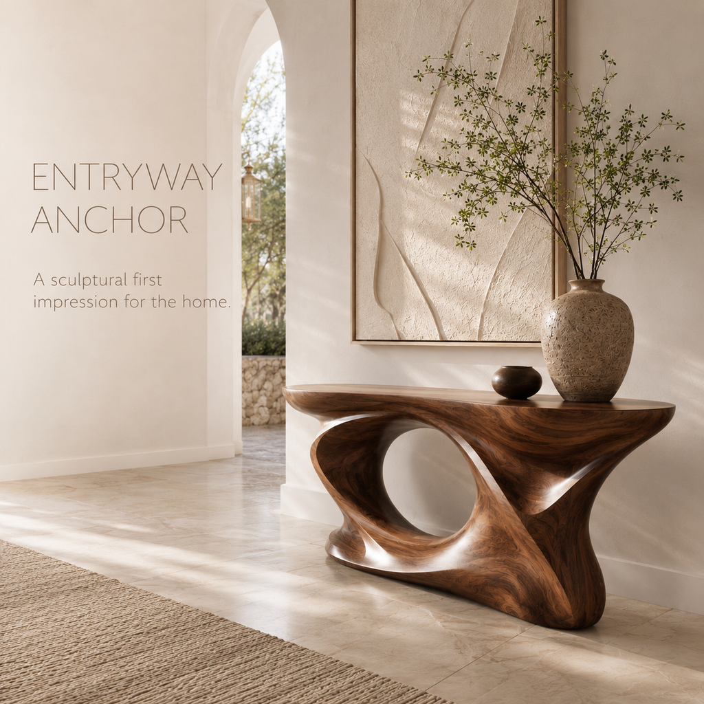 Selene Rounded Foyer Console Table - Design 204 - product image 02