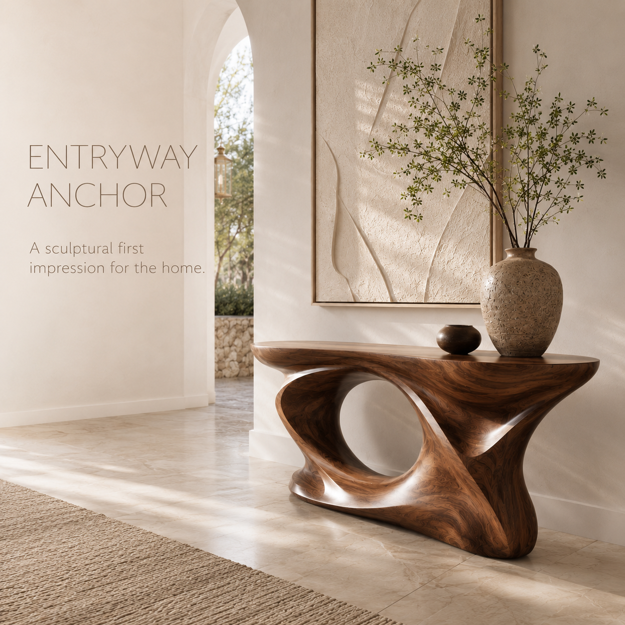 Selene Rounded Foyer Console Table - Design 204 - product image 02