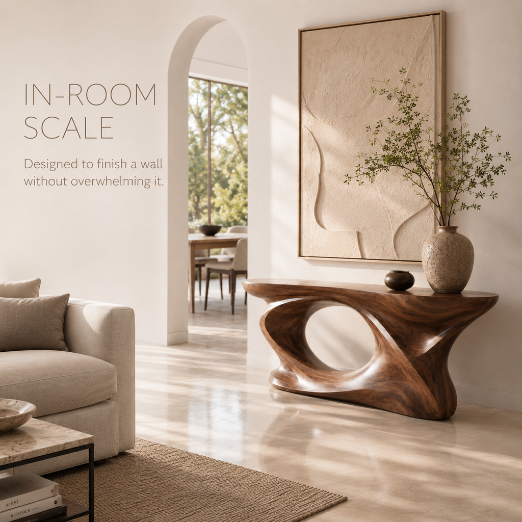 Selene Rounded Foyer Console Table - Design 204 - product image 04