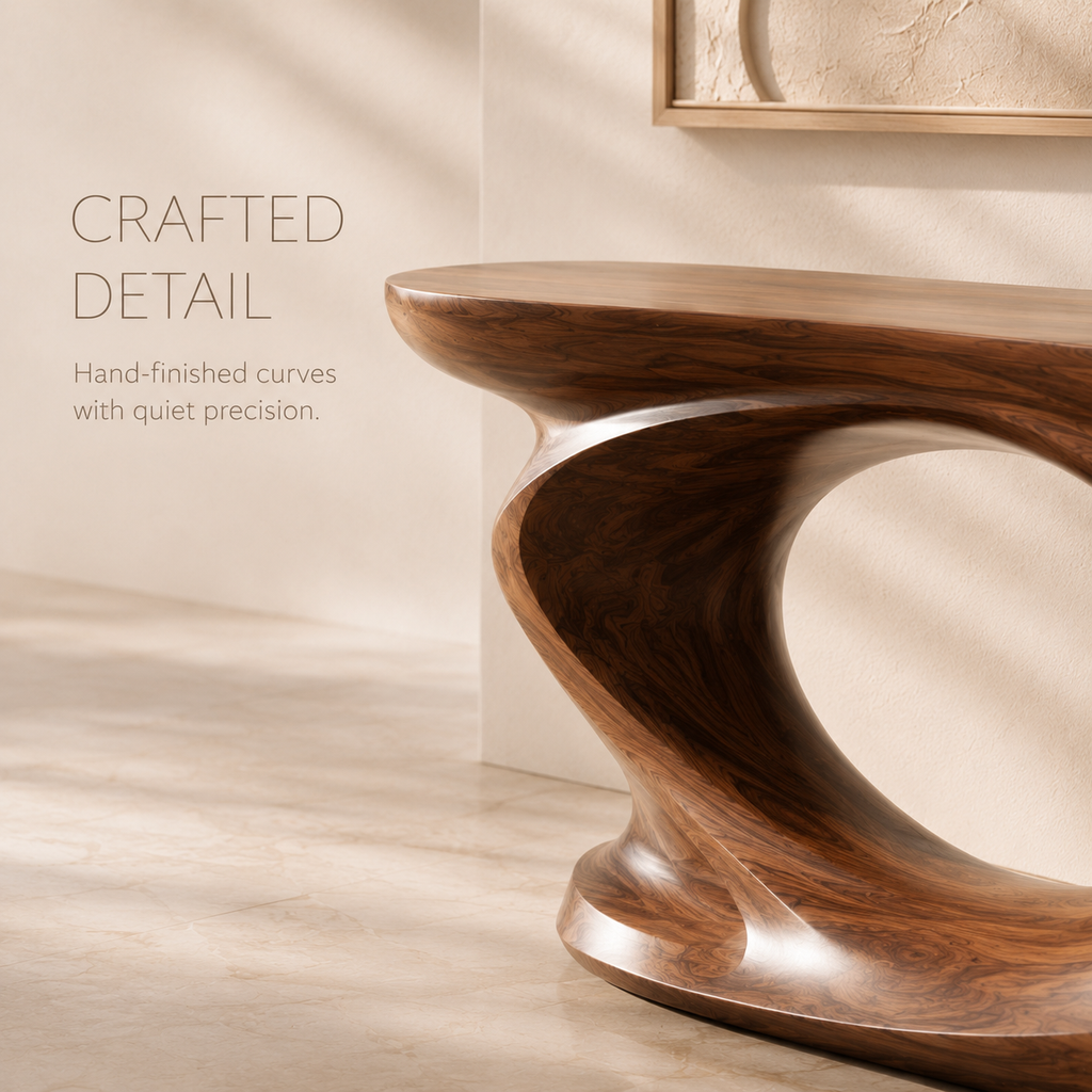 Selene Rounded Foyer Console Table - Design 204 - product image 06
