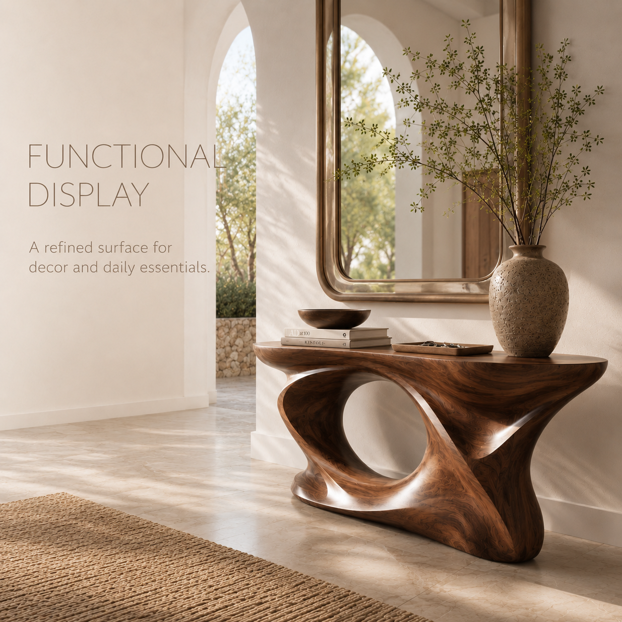 Selene Rounded Foyer Console Table - Design 204 - product image 07