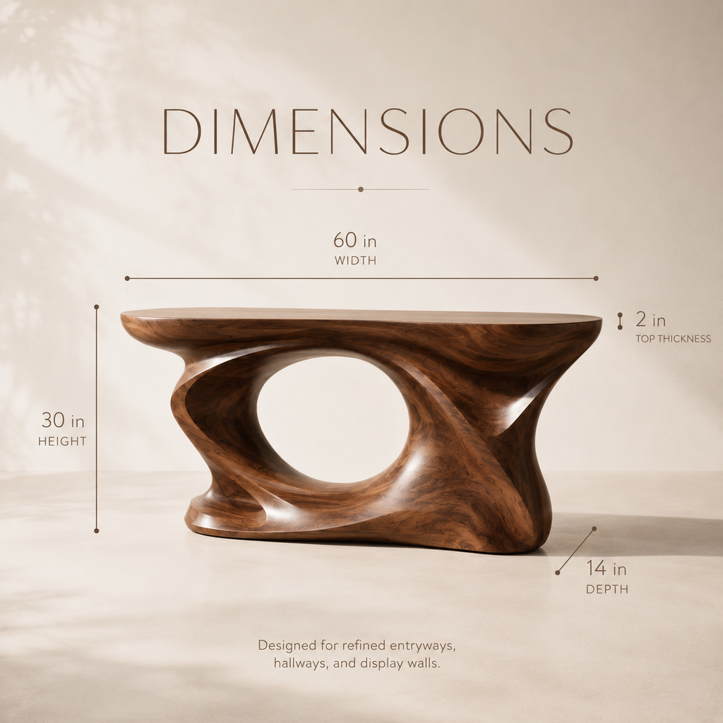 Selene Rounded Foyer Console Table - Design 204 - product image 08