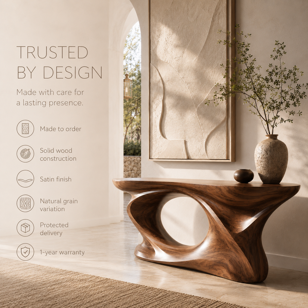 Selene Rounded Foyer Console Table - Design 204 - product image 09