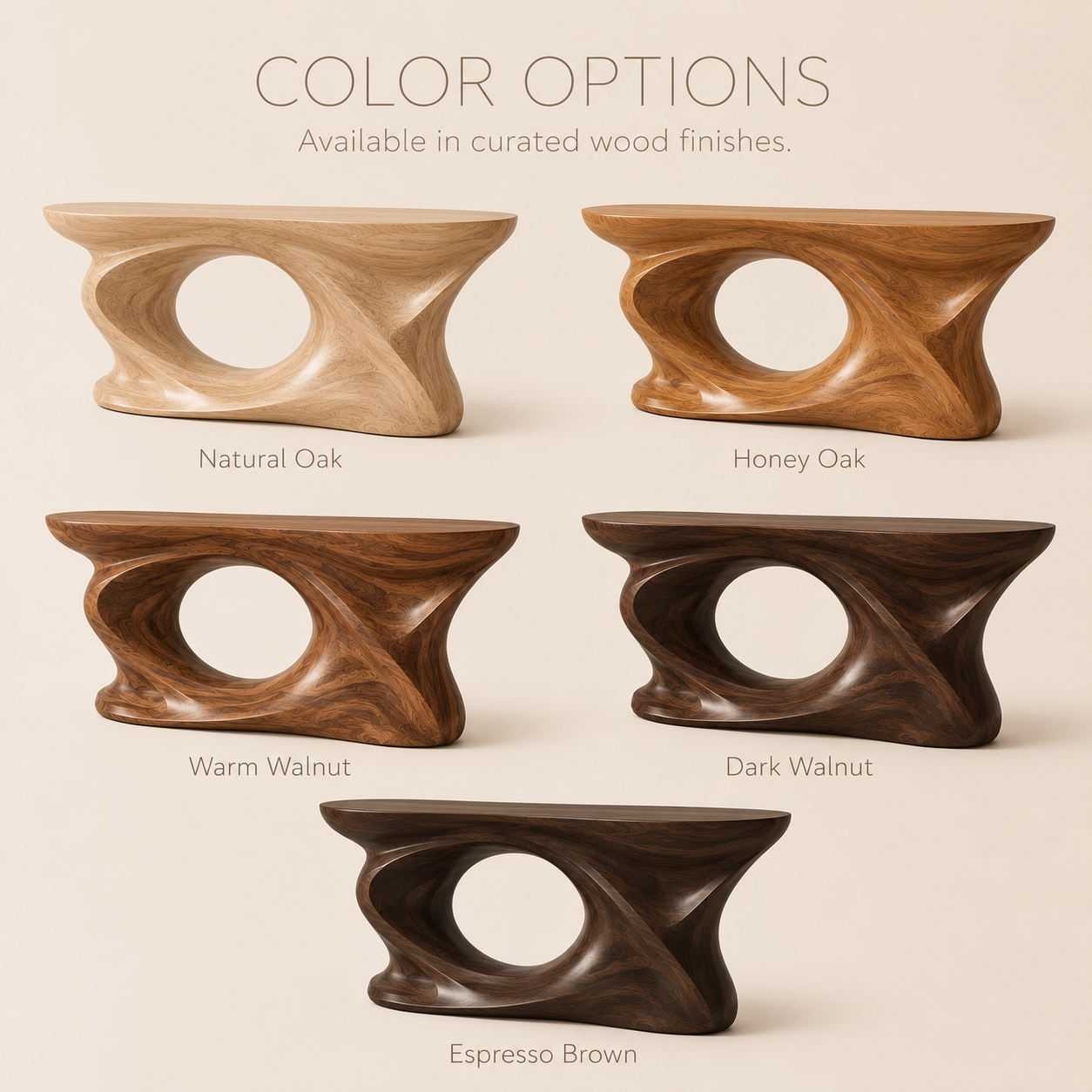 Selene Rounded Foyer Console Table - Design 204 - product image 10