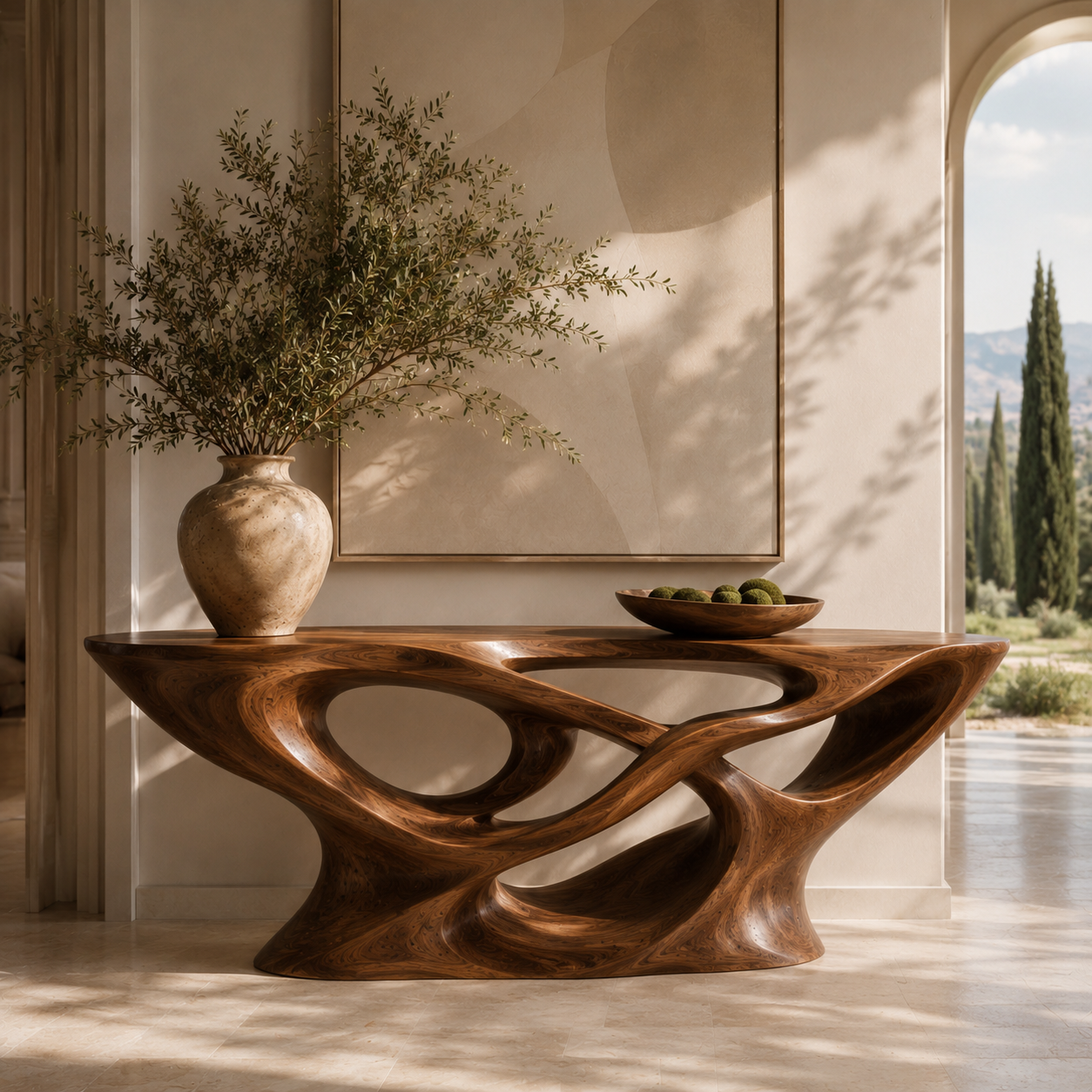 Mira Flow Wood Console Table - Design 206 - main view