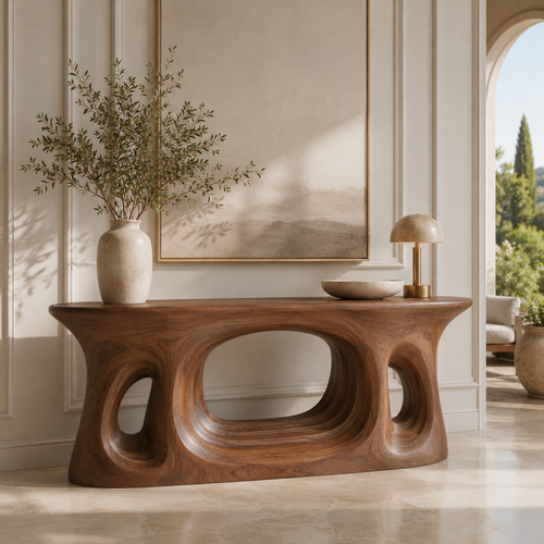 Vale Sculptural Entry Console Table - Design 208 - main view