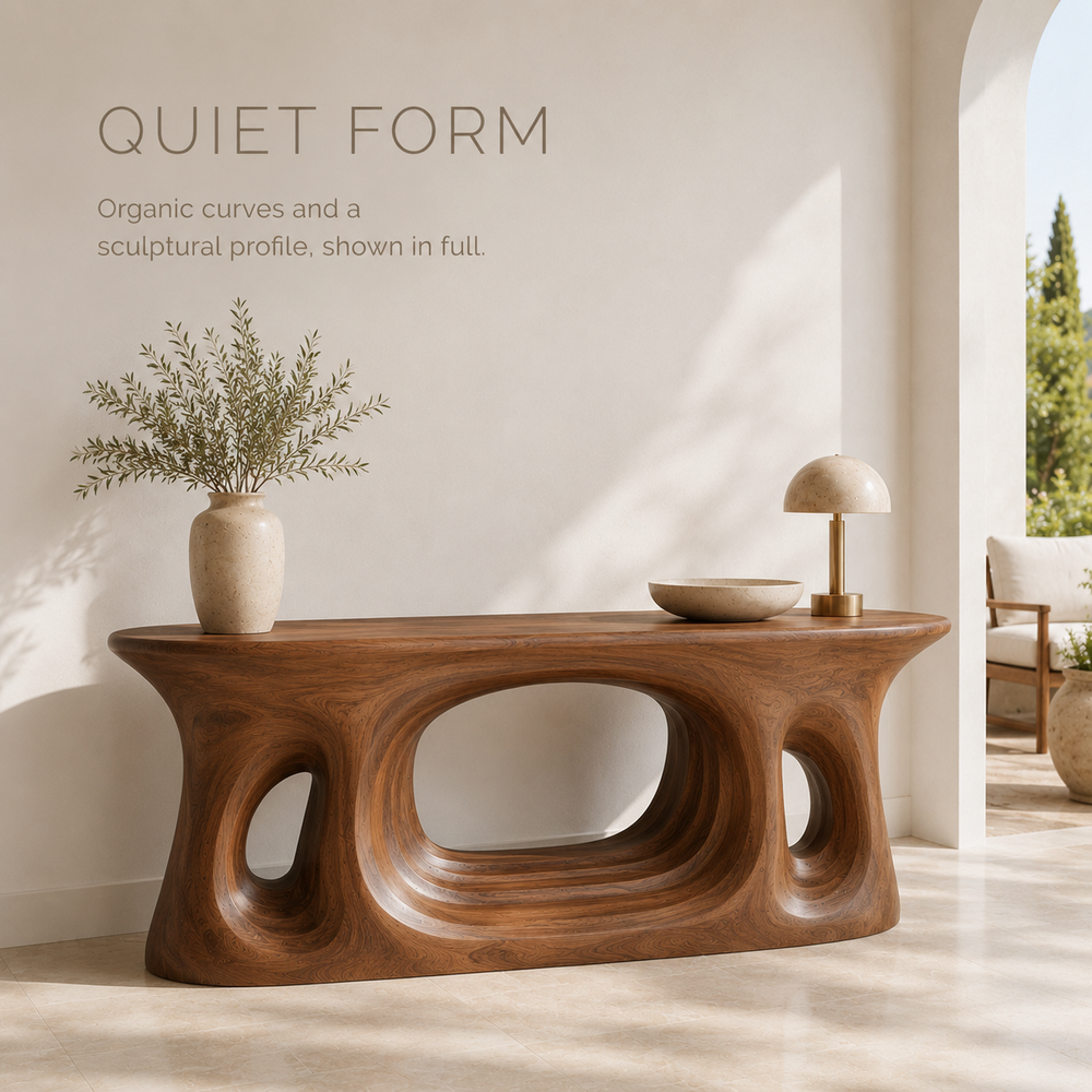 Vale Sculptural Entry Console Table - Design 208 - product image 03