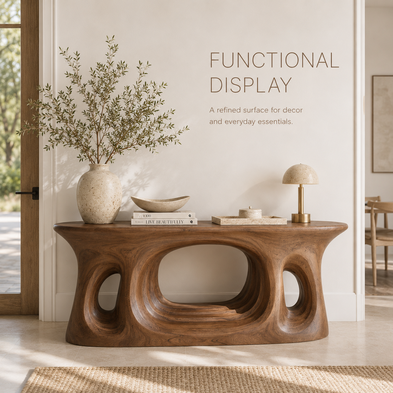 Vale Sculptural Entry Console Table - Design 208 - product image 07