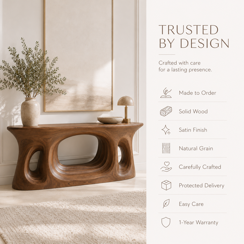 Vale Sculptural Entry Console Table - Design 208 - product image 09