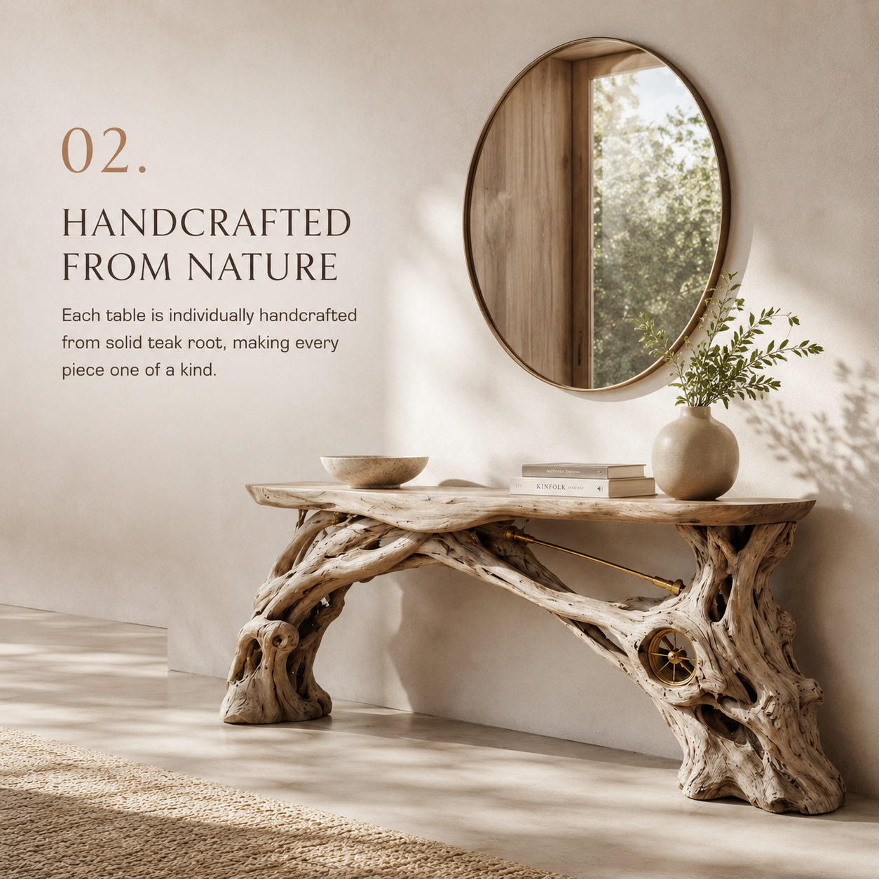 Alden Curved Wood Console Table - Design 211 - product image 03