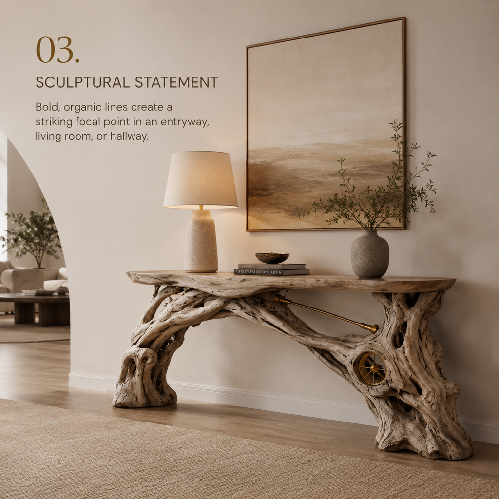 Alden Curved Wood Console Table - Design 211 - product image 04