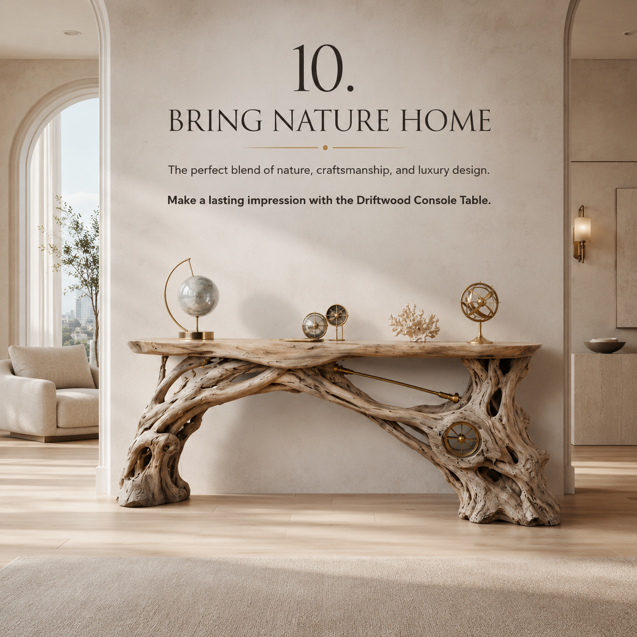 Alden Curved Wood Console Table - Design 211 - product image 10