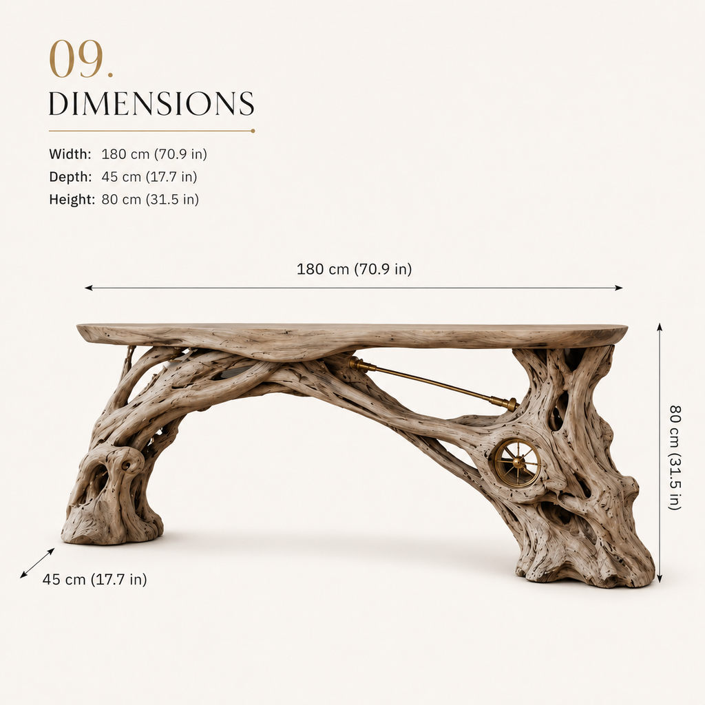 Alden Curved Wood Console Table - Design 211 - product image 11