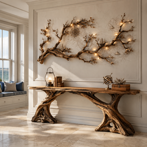 Aurelle Sculptural Console Table - Design 213 - main view