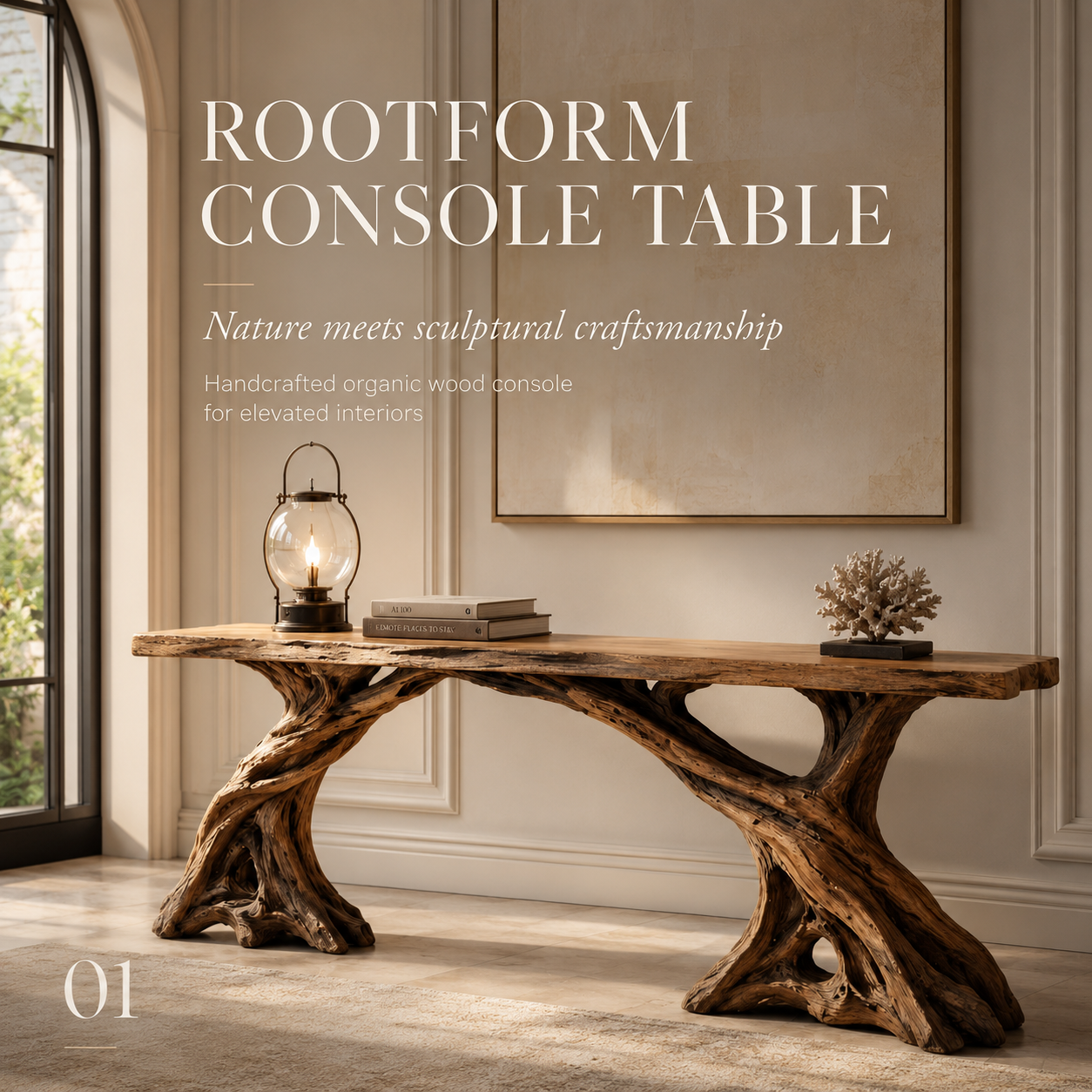 Aurelle Sculptural Console Table - Design 213 - product image 02