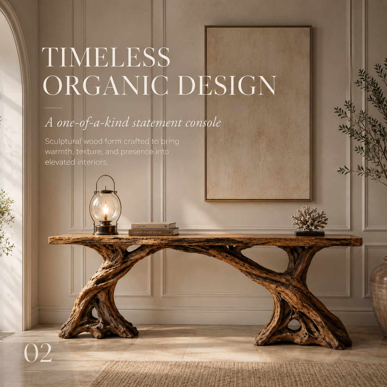 Aurelle Sculptural Console Table - Design 213 - product image 03