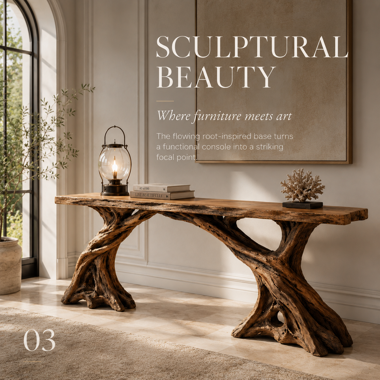 Aurelle Sculptural Console Table - Design 213 - product image 04