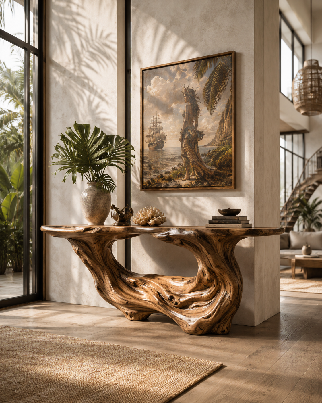 Aurelle Sculptural Console Table - Design 233 - main view