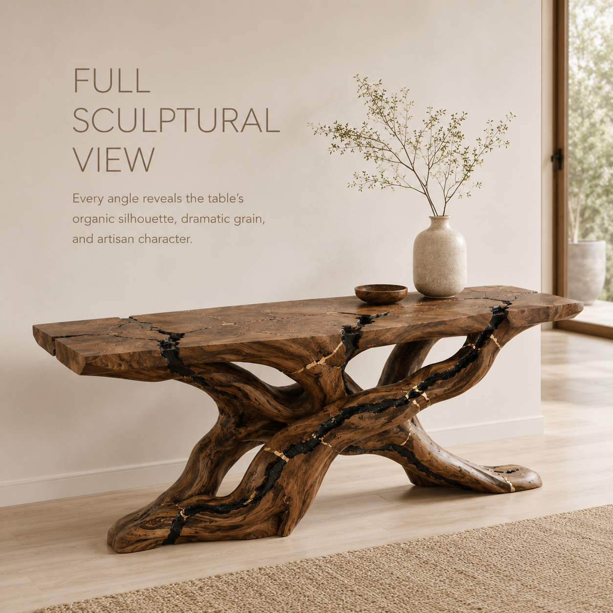 Liora Warm Walnut Console Table - Design 240 - product image 03