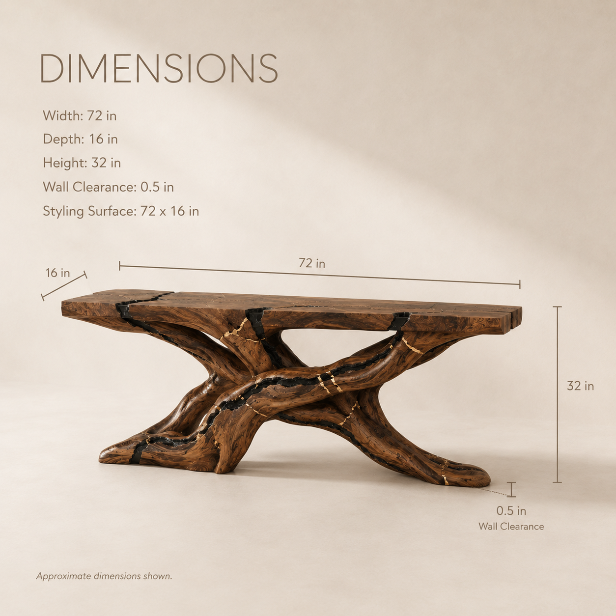 Liora Warm Walnut Console Table - Design 240 - product image 08
