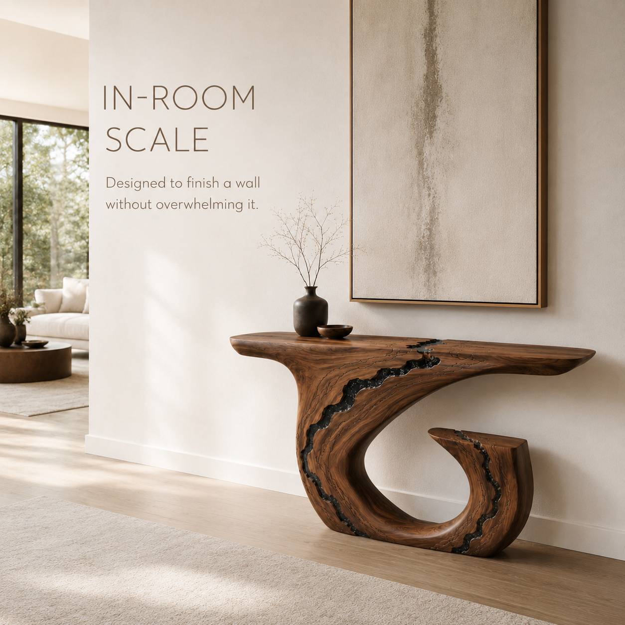 Brielle Sculpted Hall Console Table - Design 242 - product image 04
