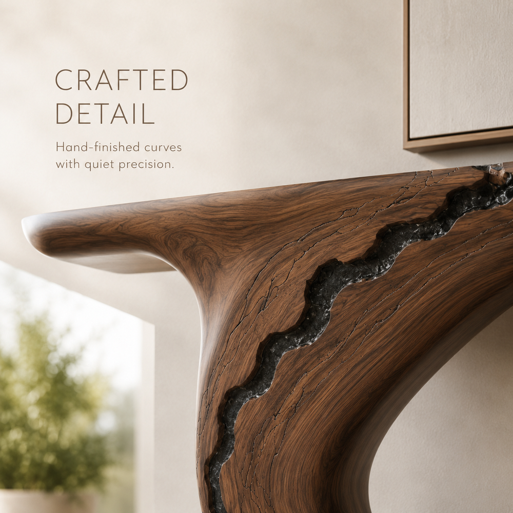 Brielle Sculpted Hall Console Table - Design 242 - product image 06