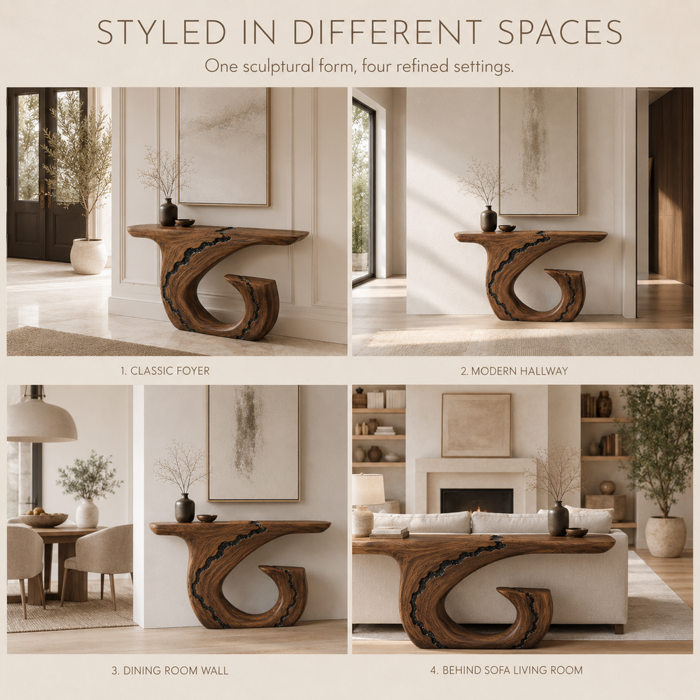 Brielle Sculpted Hall Console Table - Design 242 - product image 10