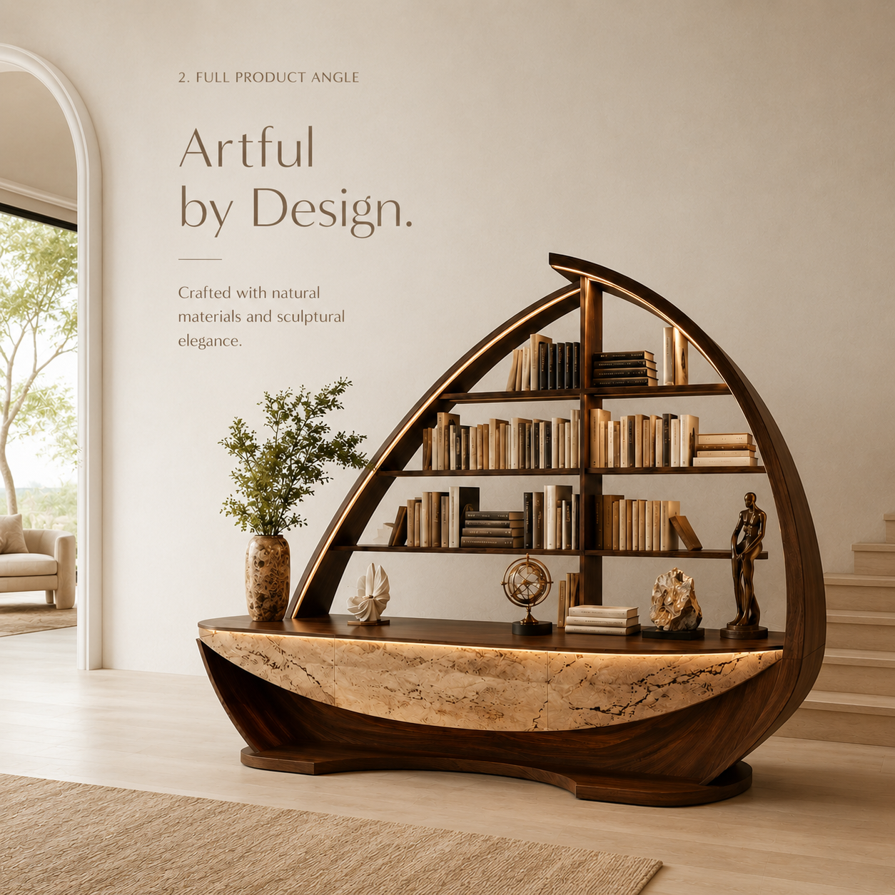 Orin Organic Modern Console Table - Design 243 - product image 03