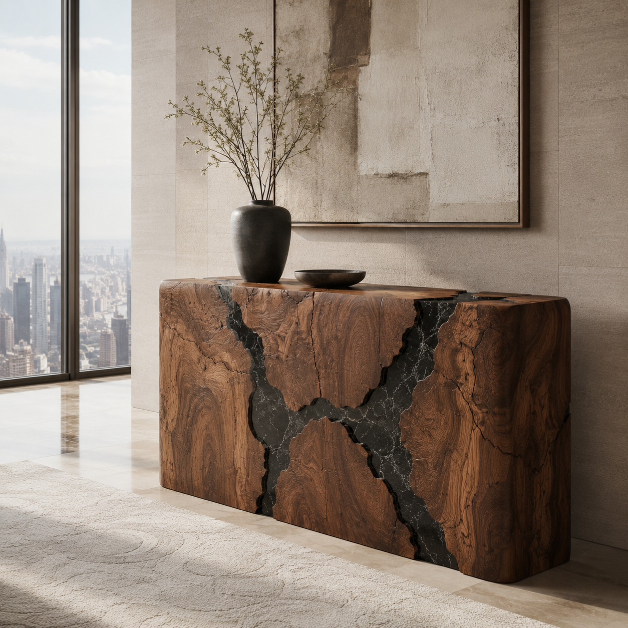 Selene Rounded Foyer Console Table - Design 244 - main view
