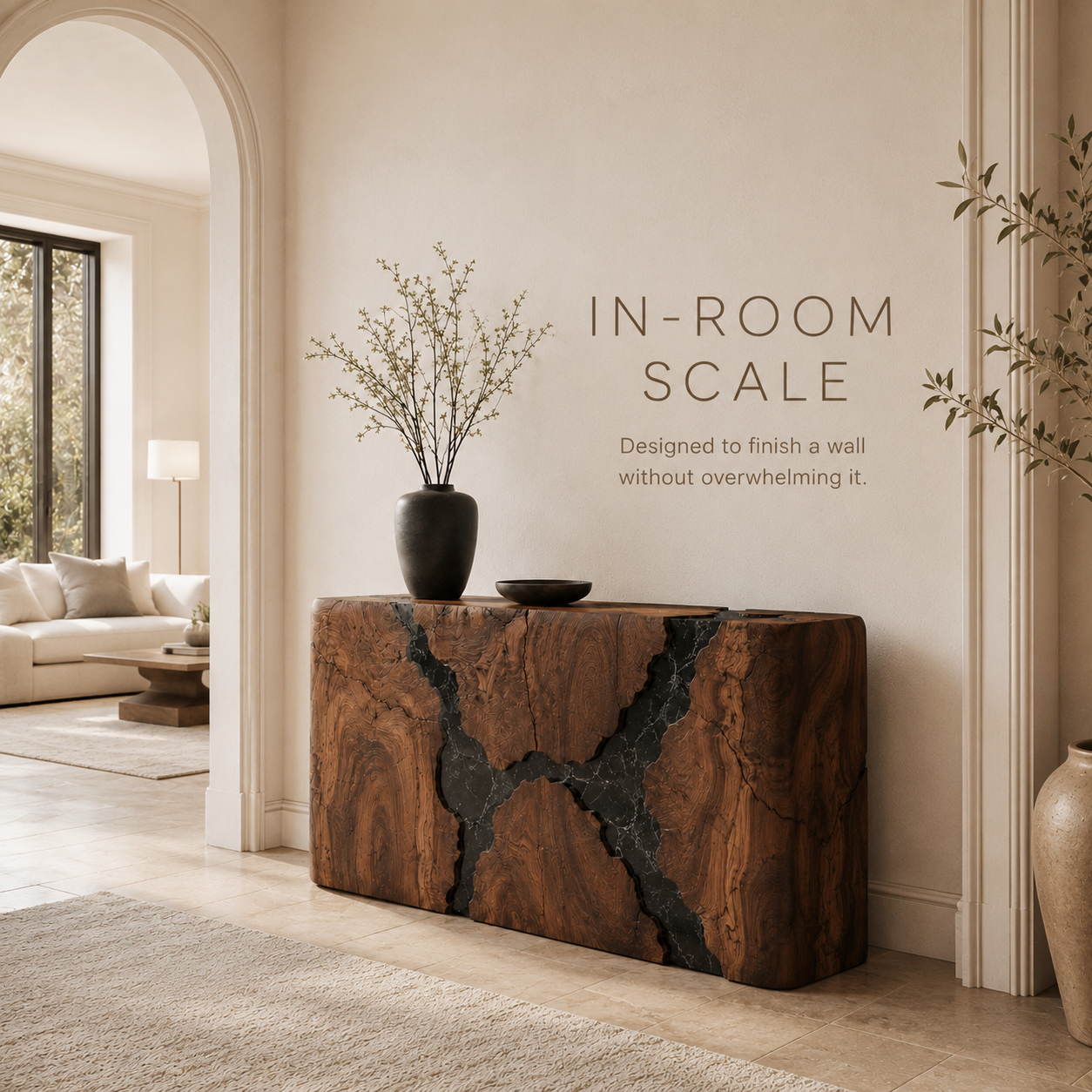 Selene Rounded Foyer Console Table - Design 244 - product image 04