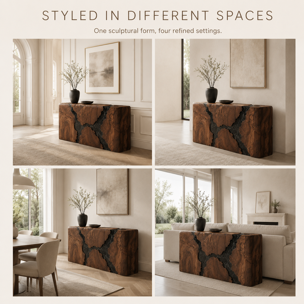 Selene Rounded Foyer Console Table - Design 244 - product image 10