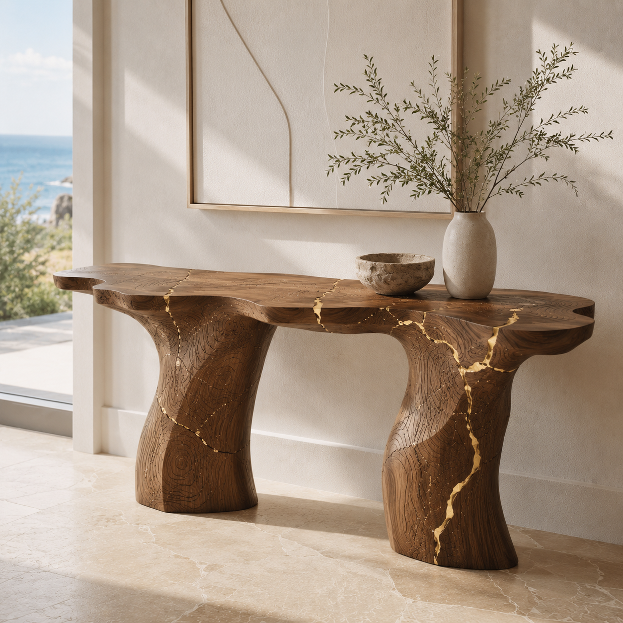 Mira Flow Wood Console Table - Design 246 - main view
