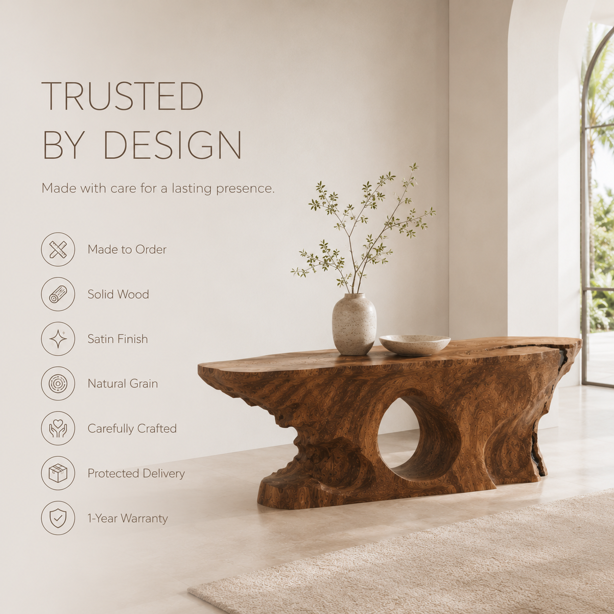 Talia Soft Edge Console Table - Design 247 - product image 09